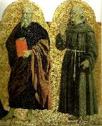 Piero della Francesca sts andrew and bernardino of siena from the polyptych of the misericordia painting